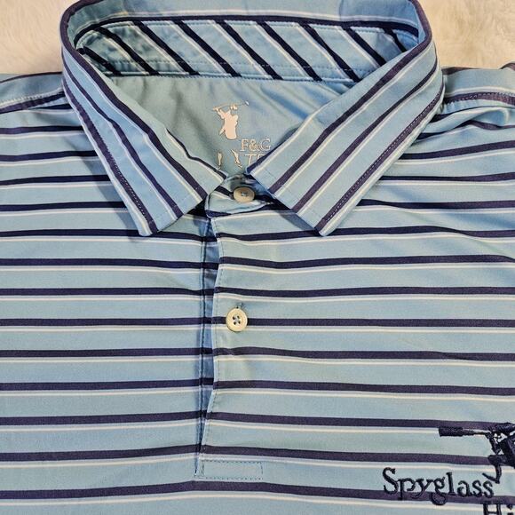 Blue Striped Polo Shirt for Men - Picture 7 of 10